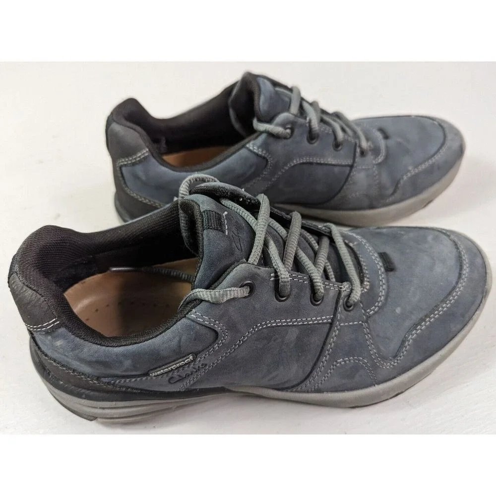 Clarks Wave Walk Shoes Mens Suede Leather Lace Up Low Top Casual Athletic Size 8